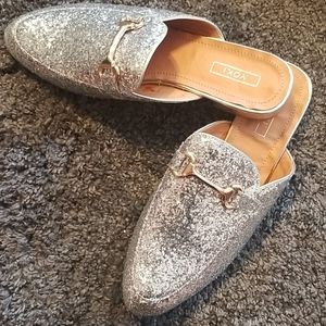 Glitter mules